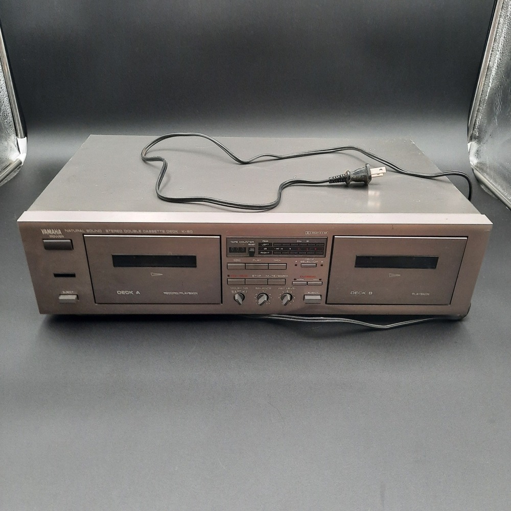 Yamaha K-60 Stereo Double Cassette Deck Vintage Japan Dolby B&C Tested
